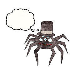 thought bubble textured cartoon halloween spider
