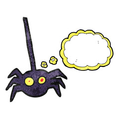 thought bubble textured cartoon halloween spider