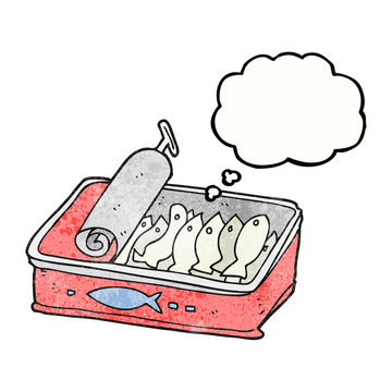 red sardine can open, fish inside clip art preview