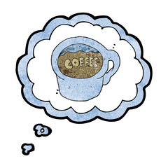 thought bubble textured cartoon coffee mug