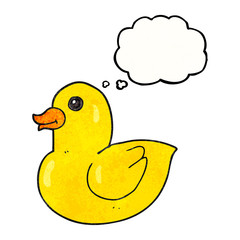 thought bubble textured cartoon rubber duck