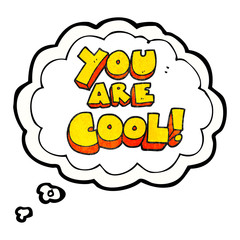 you are thought bubble textured cartoon cool symbol