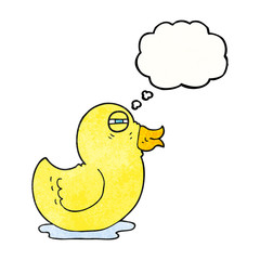 thought bubble textured cartoon rubber duck