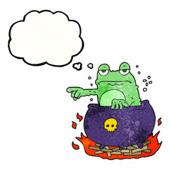 thought bubble textured cartoon halloween toad