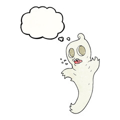 thought bubble textured cartoon ghost