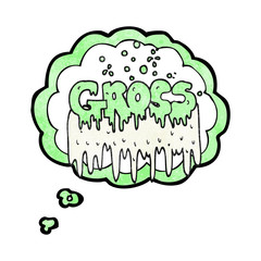 thought bubble textured cartoon gross symbol