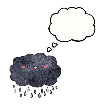 recommend clip art: thought bubble textured cartoon raincloud