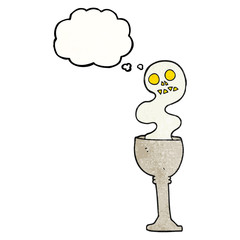 thought bubble textured cartoon spooky halloween goblet
