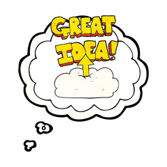 thought bubble textured cartoon upload to the cloud