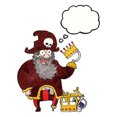 thought bubble textured cartoon pirate captain