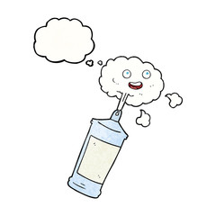 thought bubble textured cartoon spraying whipped cream