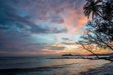 Image of beautiful sunset sky with the beauty beach from Koh Mak