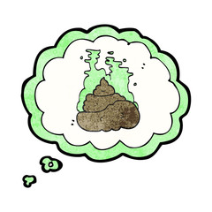 thought bubble textured cartoon gross poop