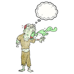 thought bubble textured cartoon gross zombie