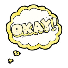 thought bubble textured cartoon okay symbol