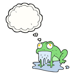 thought bubble cartoon gross little frog