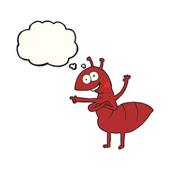 thought bubble cartoon ant