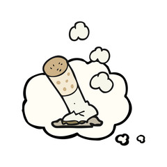 thought bubble cartoon cigarette