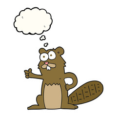 thought bubble cartoon beaver
