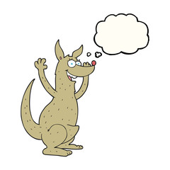 thought bubble cartoon kangaroo