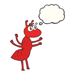 thought bubble cartoon ant