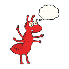 thought bubble cartoon ant