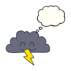 thought bubble cartoon storm cloud