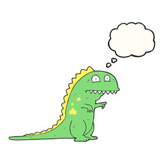 thought bubble cartoon dinosaur