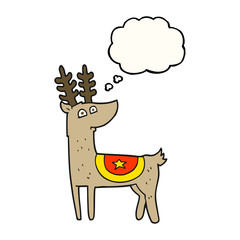 thought bubble cartoon reindeer