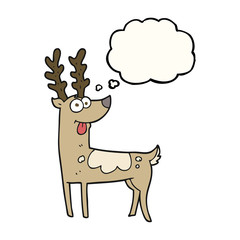thought bubble cartoon reindeer