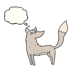 thought bubble cartoon wolf