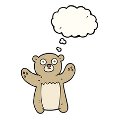 Fototapeta premium thought bubble cartoon teddy bear