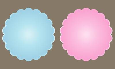 Set of two color labels.