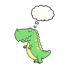 thought bubble cartoon dinosaur