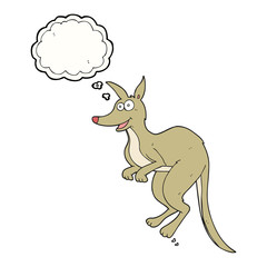 thought bubble cartoon kangaroo