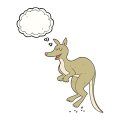thought bubble cartoon kangaroo