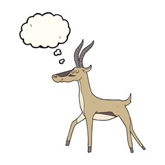 thought bubble cartoon gazelle