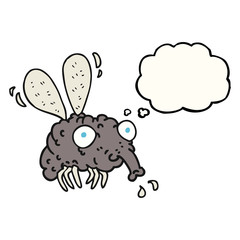 thought bubble cartoon fly