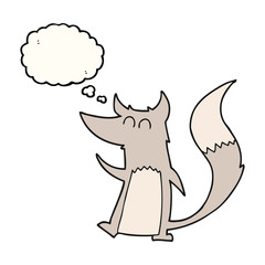 thought bubble cartoon little wolf