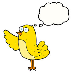 thought bubble cartoon bird