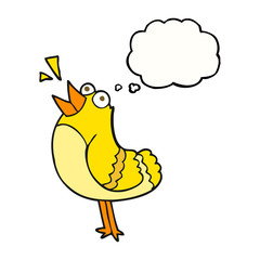 thought bubble cartoon bird