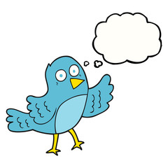 thought bubble cartoon bird