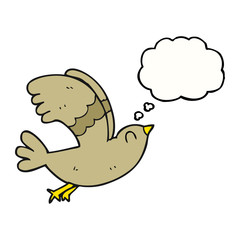 thought bubble cartoon bird