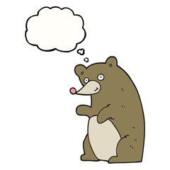 thought bubble cartoon bear