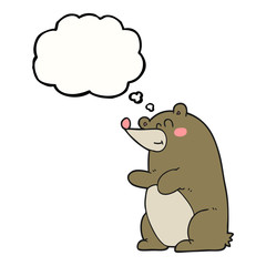 thought bubble cartoon bear