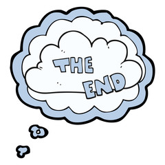 thought bubble cartoon The End symbol