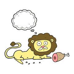 thought bubble cartoon lion