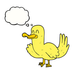 thought bubble cartoon duck