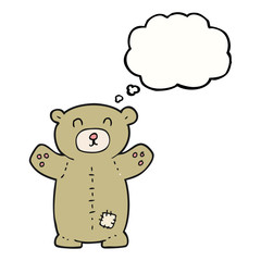 Naklejka premium thought bubble cartoon teddy bear