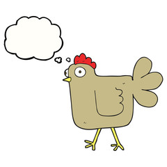 thought bubble cartoon chicken